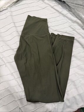 lululemon athletica Olive Ribbed High-Rise Leggings